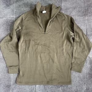 Men's Vintage 90's USGI US Army Military Cold Weather Undershirt Sweatshirt Sz L